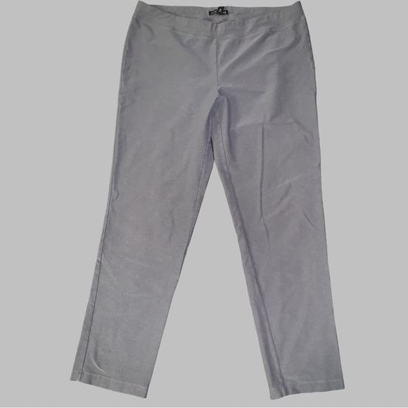 Eileen Fisher Pants - EILEEN FISHER crepe stretch Straight Leg Pants Elastic 32” W 26”inseam  M Gray